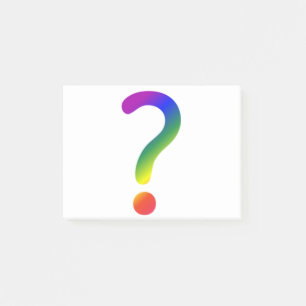 Post-it® Point d'interrogation arc-en-ciel