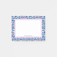 Points Boho rose et bleu Abstraits