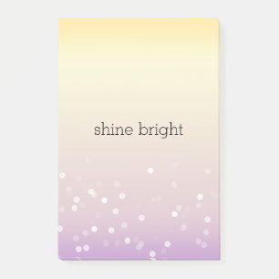 Post-it® Points de confettis Bokeh jaune violet blanc