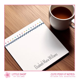 Post-it® Points de polka arc-en-ciel Personnalisés