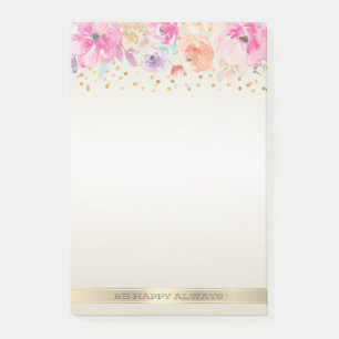 Post-it® Points Modernes,Confettis,Fleurs - Personnalisé