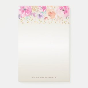 Post-it® Points Modernes,Confettis,Fleurs - Personnalisé