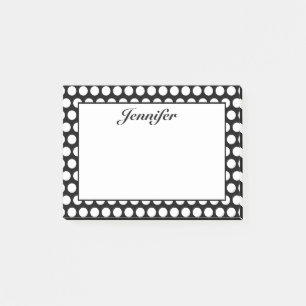 Post-it® Points noirs et blancs personnalisés