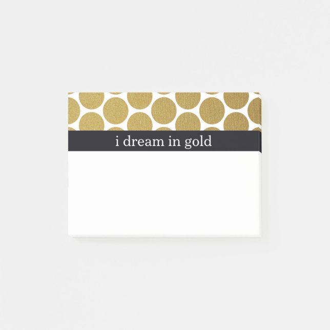 Post-it® Pois d'or je rêve en or (Devant)