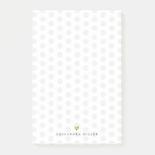 Post-it® Pois gris clair