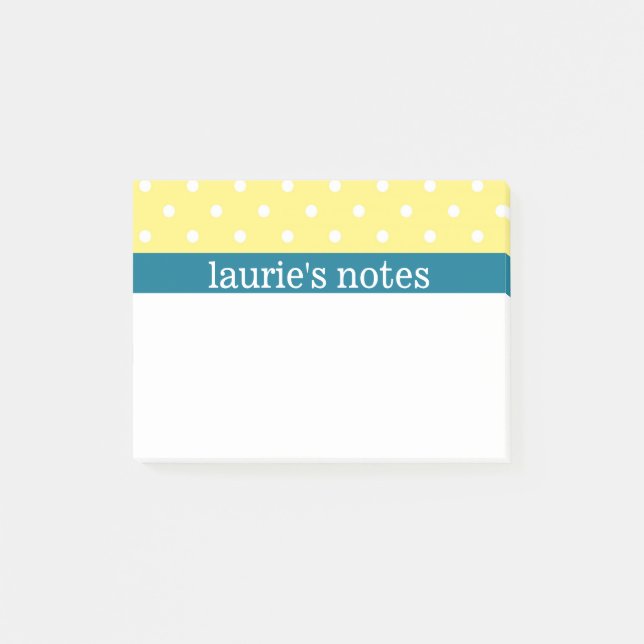 Post-it® Pois jaune - personnalisez (Devant)