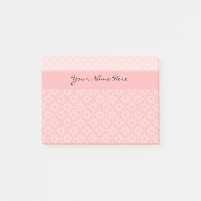 Post-it® Pois rose et blanc mignon (Devant)