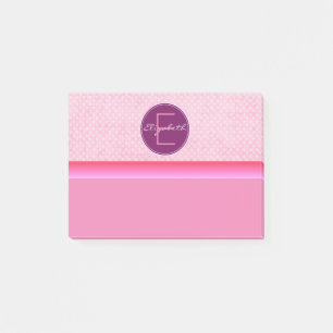 Post-it® Pois rose monogramme
