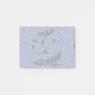 Post-it® Poisson Gras Baignade Océan Bleu Pêche