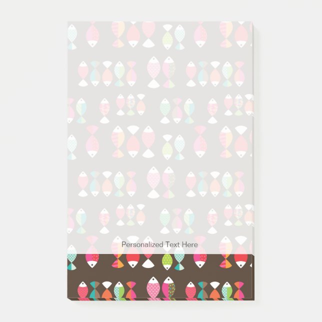 Post-it® Poisson rétro Abstrait sous-marin motif 2 (Devant)