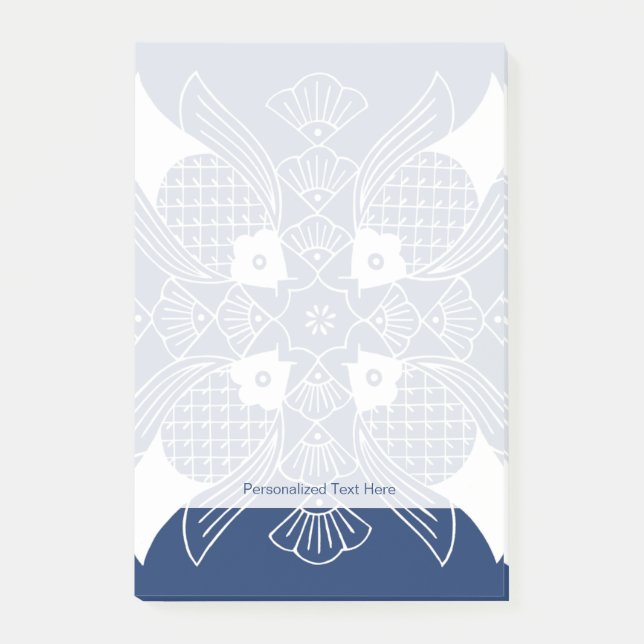 Post-it® Poisson sous-marin avec Arrière - plan bleu (Devant)