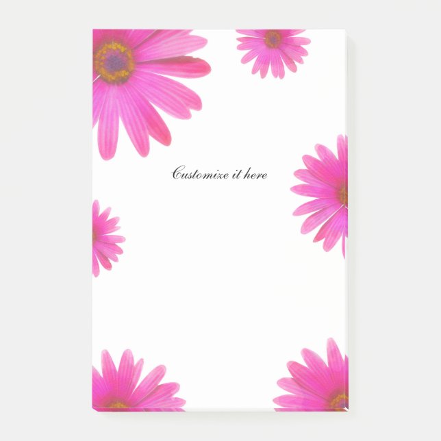 Post-it® Poissons Roses Fleurs Faisy Élégant Pays Printemps (Devant)