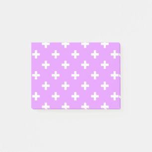 Post-it® Polka blanche croise sur lilas