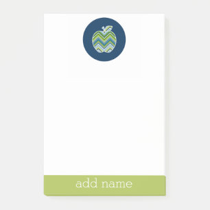 Post-it® Pomme de professeur personnalisée avec motif chevr