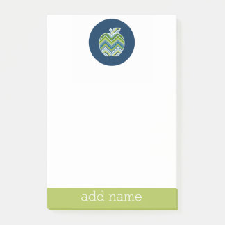 Post-it® Pomme de professeur personnalisée avec motif chevr