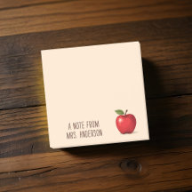 Pomme rouge personnalisée avec le nom de l'enseign