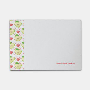 Post-it® Pommes du coeur avec Pois roses et Coeurs