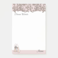 Pompe/stiletto rose et tourbillons floraux
