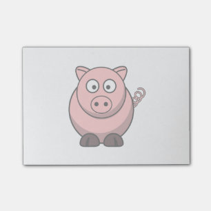 Post-it® Porc mignon de bande dessinée