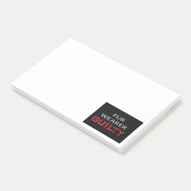 Post-it® Porteur de fourrure coupable (Incliné)