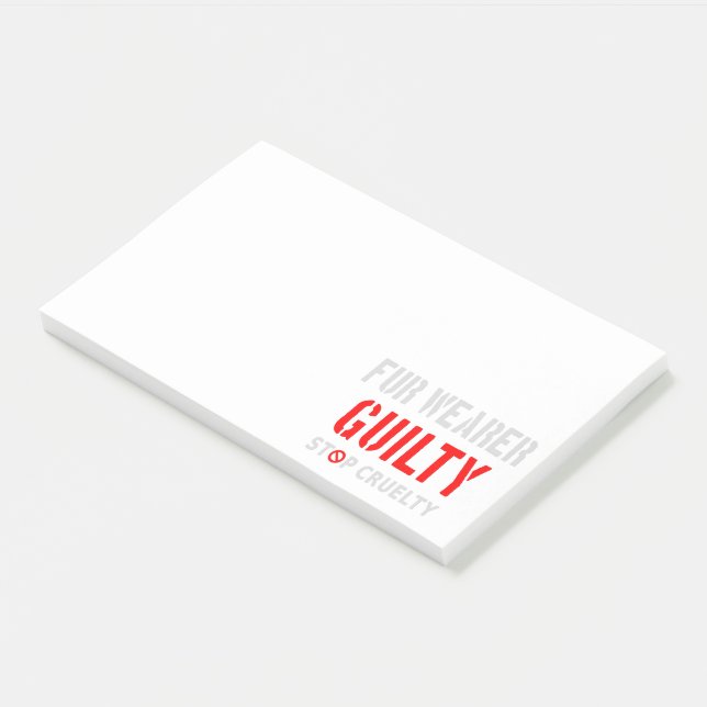 Post-it® Porteur de fourrure coupable (Incliné)