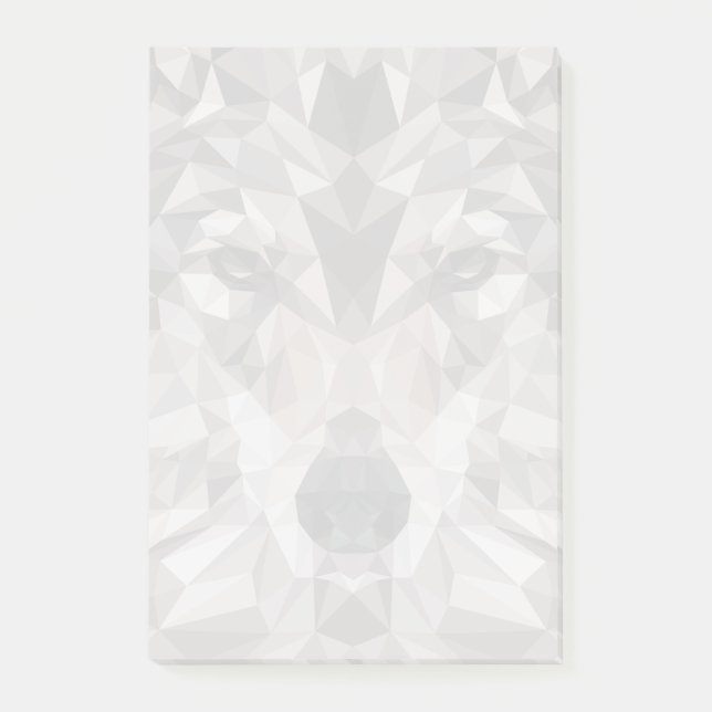 Post-it® Portrait géométrique Wolf Lone (Devant)