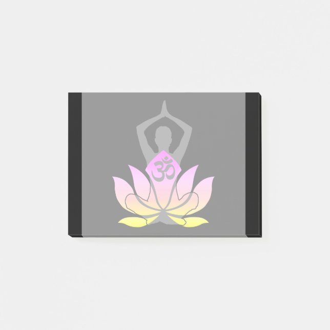 Post-it® Pose spirituelle de yoga de fleur d'OM Namaste (Devant)