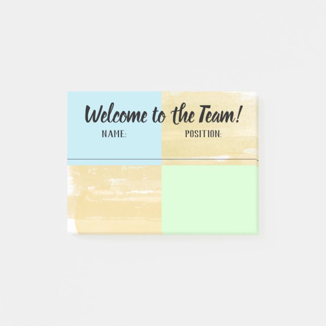 Post-it® Post-it bienvenu de collègue des employés (Devant)