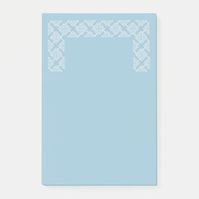 Post-it® Post-it (lrg) - Diamants entrelacés en bleu (Devant)