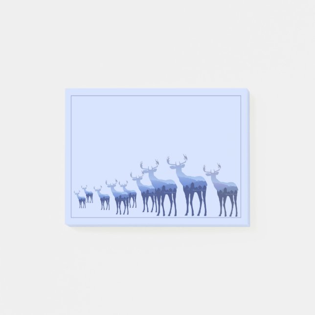 Post-it® Post-it-Notes-Cerf bleu (Devant)