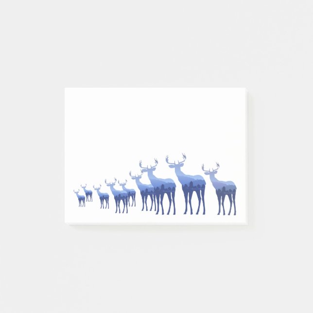 Post-it® Post-it-Notes-Cerf bleu (Devant)