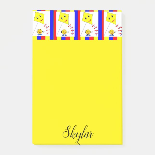 Post-it® Post-it Notes Cerf-volant jaune (Devant)