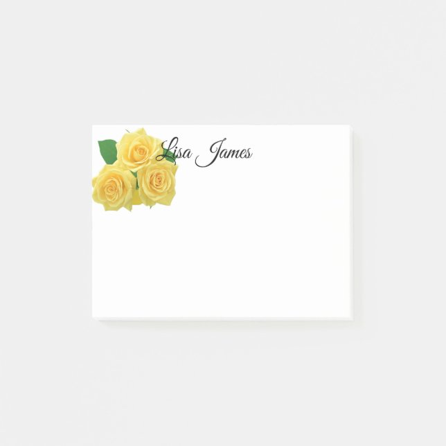 Post-it® Post-it-Notes des roses jaunes (Devant)