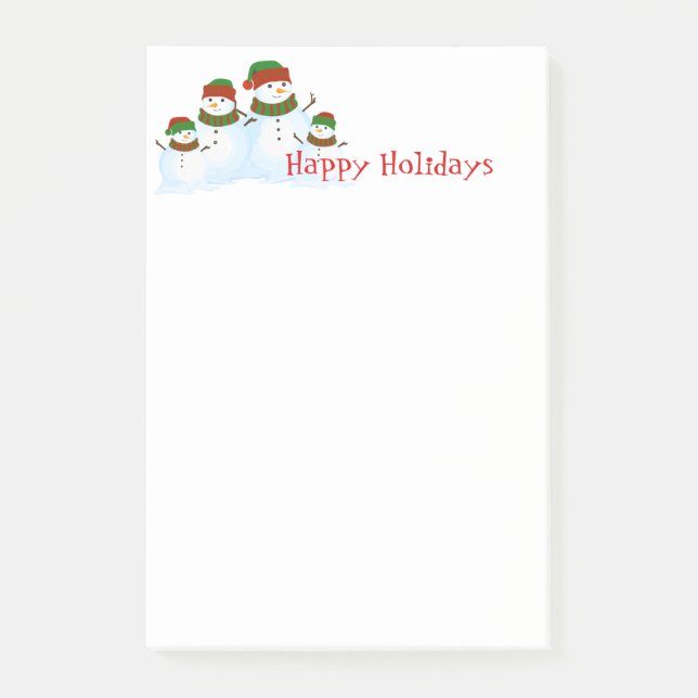 Post-it® Post-it-Notes des Snowmen de vacances (Devant)
