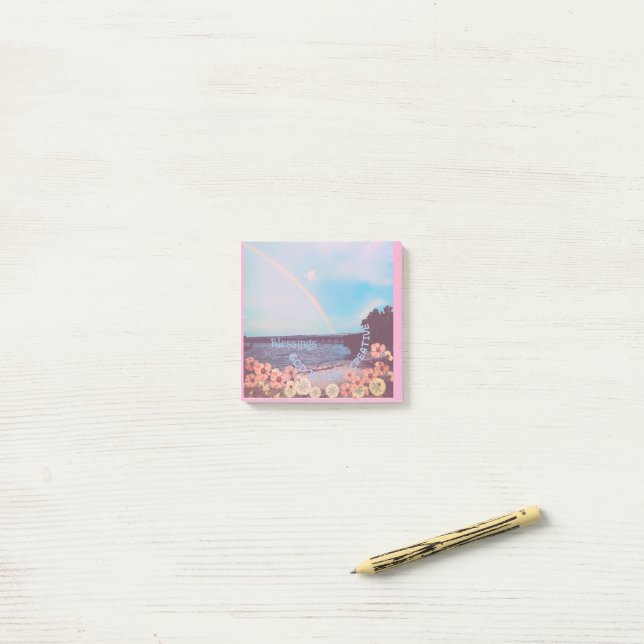 Post-it® Post it notes " Dieu est très Créatif" (Sur un bureau)