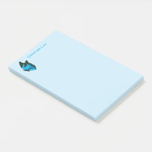 Post-it® Post It Notes Liste d'achats Bleu Papillon