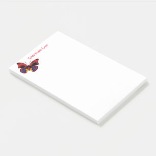 Post-it® Post It Notes Liste d'achats Papillon rouge