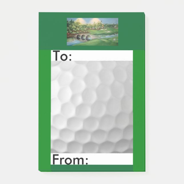 Post-it® Post-it orienté notes/4x6 de golf (Devant)
