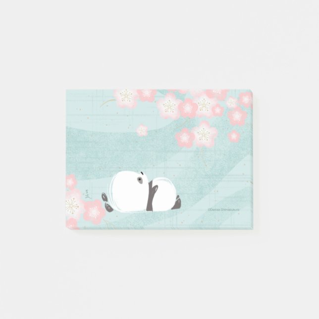 Post-it® Post-its Zen Panda (fleurs de prune) (Devant)