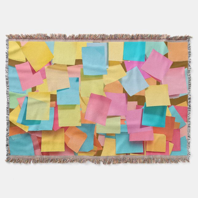 Post It, Post Me Throw Blanket (Front)
