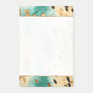 Post-it® Poster de animal noir Turquoise or