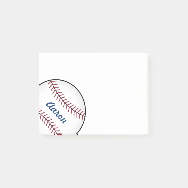 Post-it® Poster De Baseball Sportif Personnalisé Il Notes C (Devant)