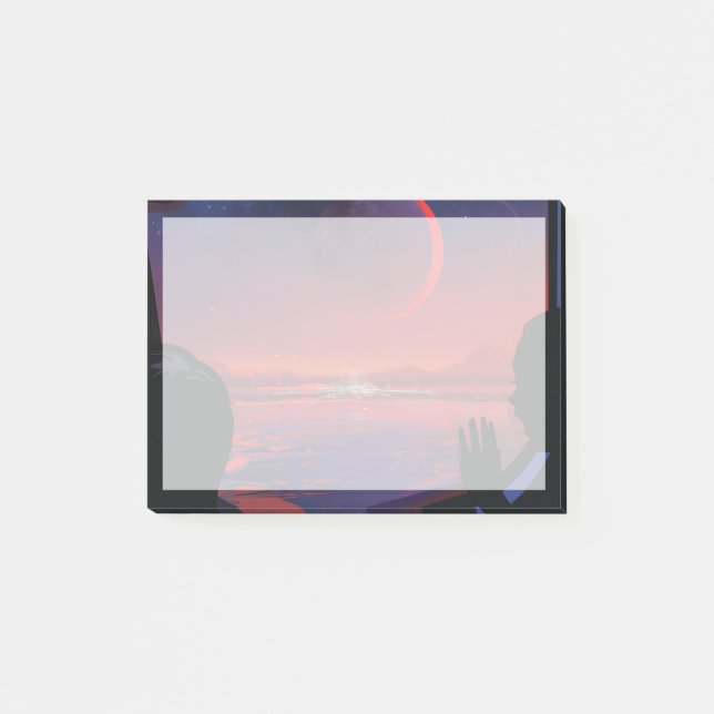 Post-it® Poster de l'espace rétro - Les spectateurs observe (Devant)