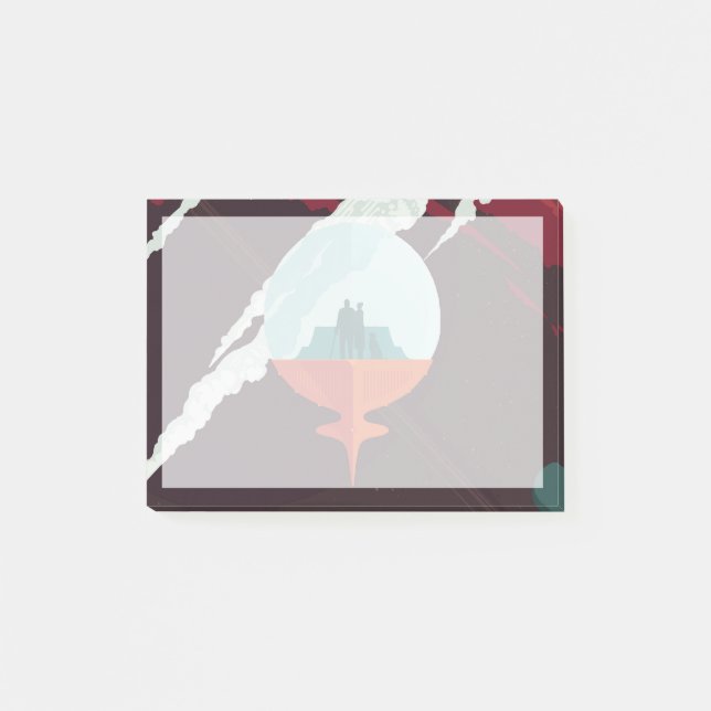 Post-it® Poster Espace Rétro Mission Cassini À Saturne (Devant)