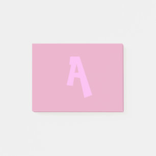 Post-it® Poster rose monogramme Notes