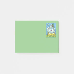 POST-IT® POULE IRLANDAISE DRÔLE, ŒUFS VERTS ET TRÈFLES MIGN