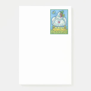 POST-IT® POULE IRLANDAISE DRÔLE, ŒUFS VERTS ET TRÈFLES MIGN