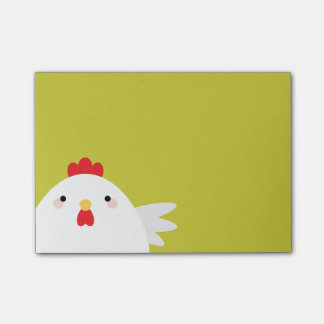 Post-it® Poulet blanc sur le vert