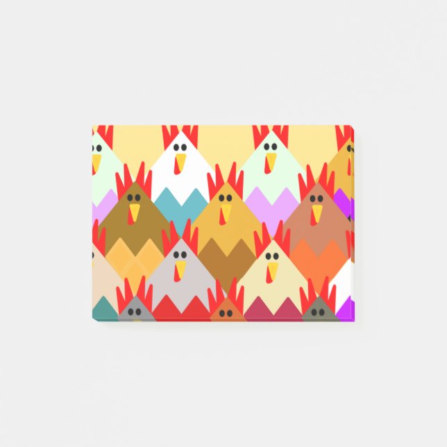 Post-it® Poulets inspirés par les courtepointes (Devant)
