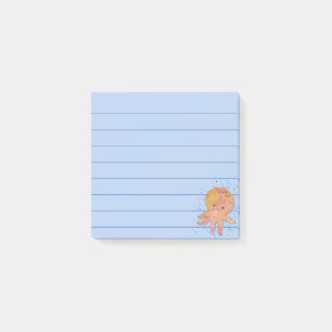 Post-it® Poulpe de dessin animé mignon aquarelle